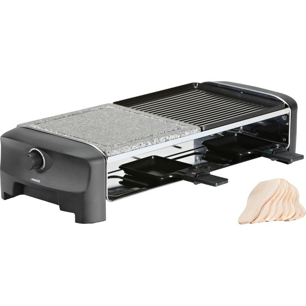Princess raclette 8 stone grill party gourmetstel (grijs zwart)