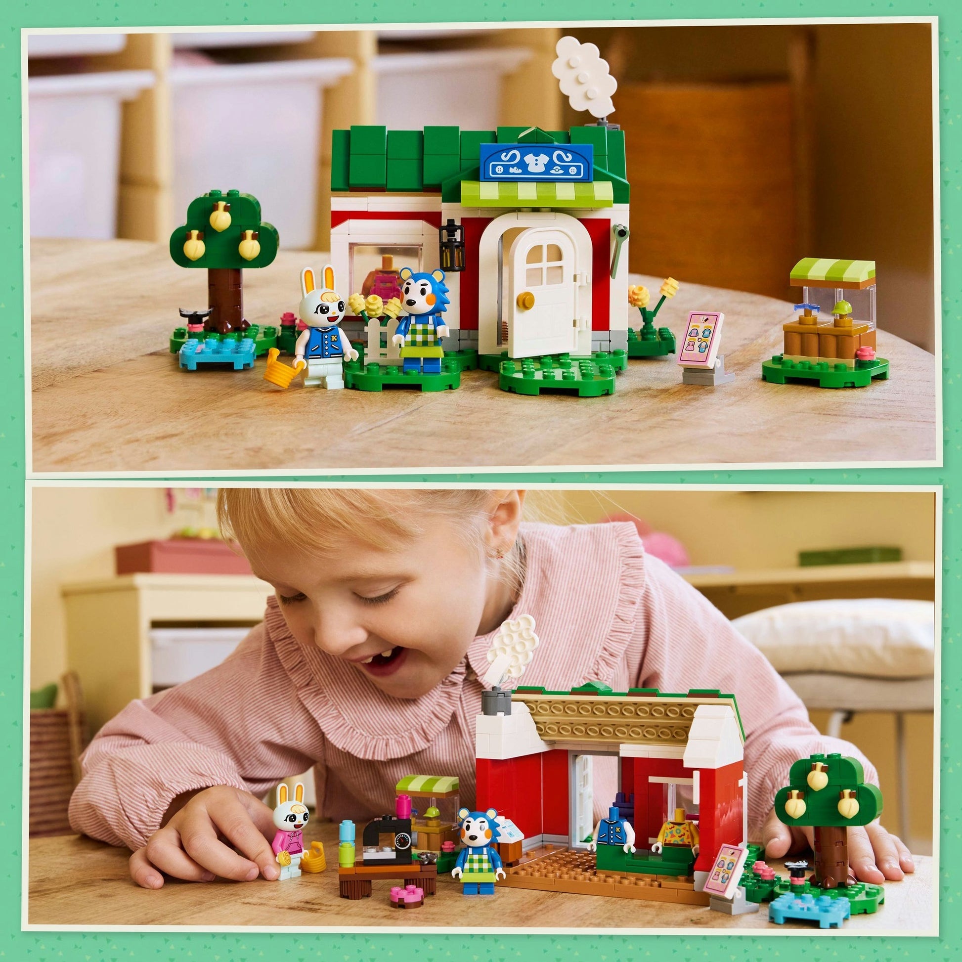 Lego animal crossing 77055 kleermakerij van de zusjes able