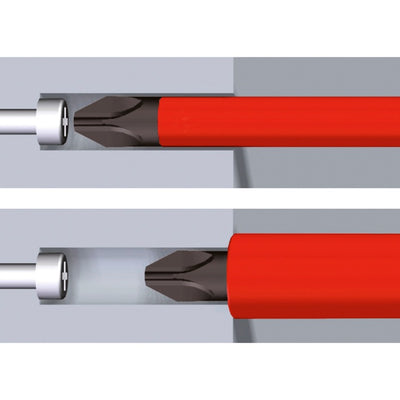 Wiha schroevendraaier met bitmagazijn liftup electric (rood geel, 7-delig)