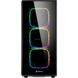 Sharkoon tg6 rgb midi tower behuizing (zwart | 4x usb-a | rgb | tempered glass) - afbeelding 2
