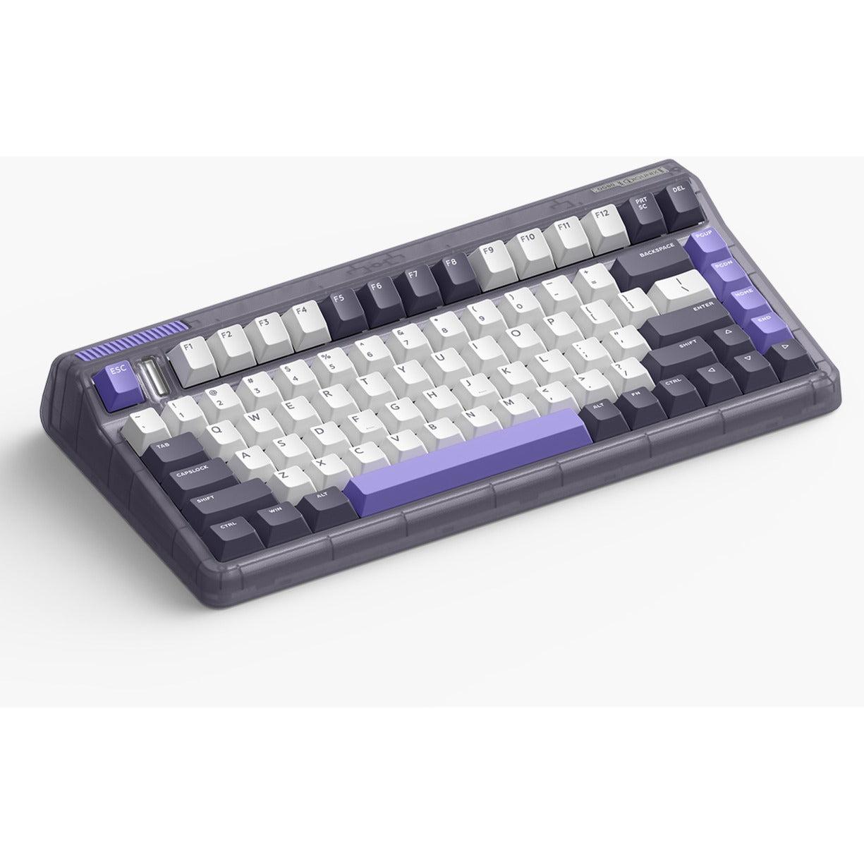 Iqunix og80 lavandin wireless mechanical keyboard (lavendel, us lay-out (qwerty), cherry mx brown, 80% (tkl), hot-swappable, pbt, 2.4ghz | bluetooth 5.1 | usb-c)