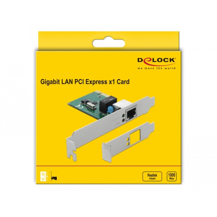 Delock pcie kaart 1x gigabit lan netwerkadapter