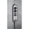 Brennenstuhl estilo hoekstekkerdoos 4-voudig stekkerdoos (zwart roestvrij staal, 2x usb)