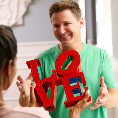 Lego art love woonaccessoire decoratie bouwpakket voor volwassenen, valentijnscadeau - 31214
