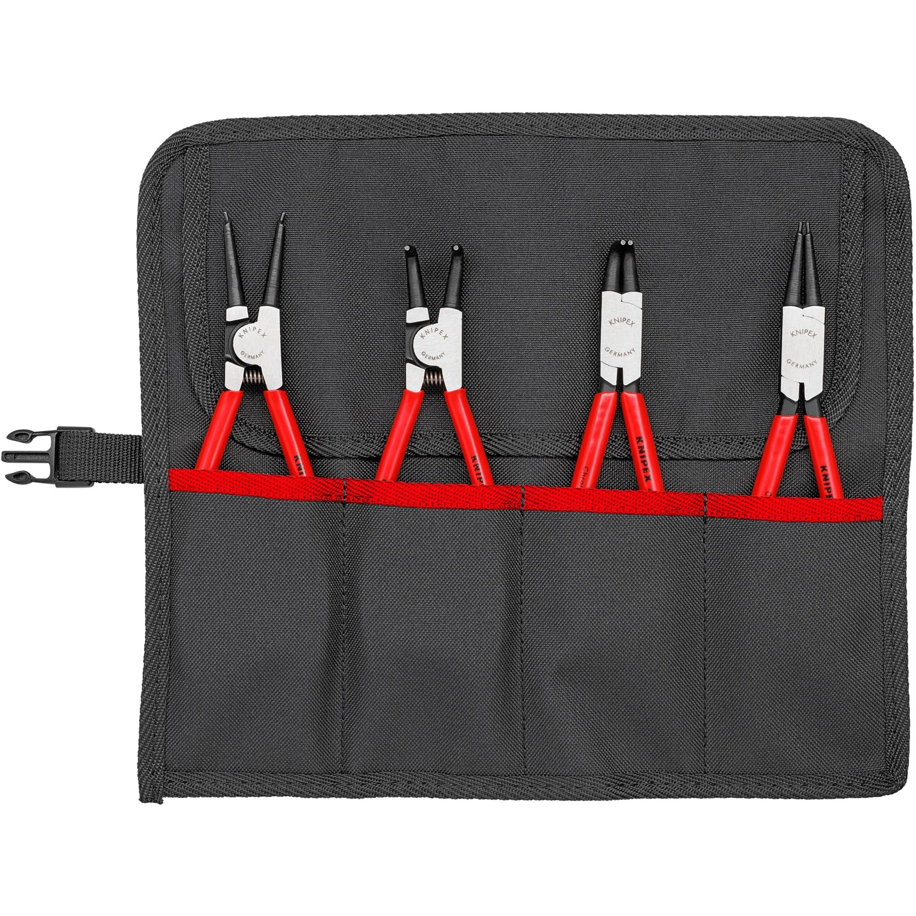 Knipex borgveertangenset 001956 (rood zwart, 4-delig)