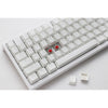 Ducky zero 6108 pure white rgb mechanisch gaming toetsenbord (wit, us lay-out (qwerty), cherry mx2a speed silver, 100%, rgb leds, double-shot pbt, hot swap, 2.4ghz | bluetooth | usb-c)