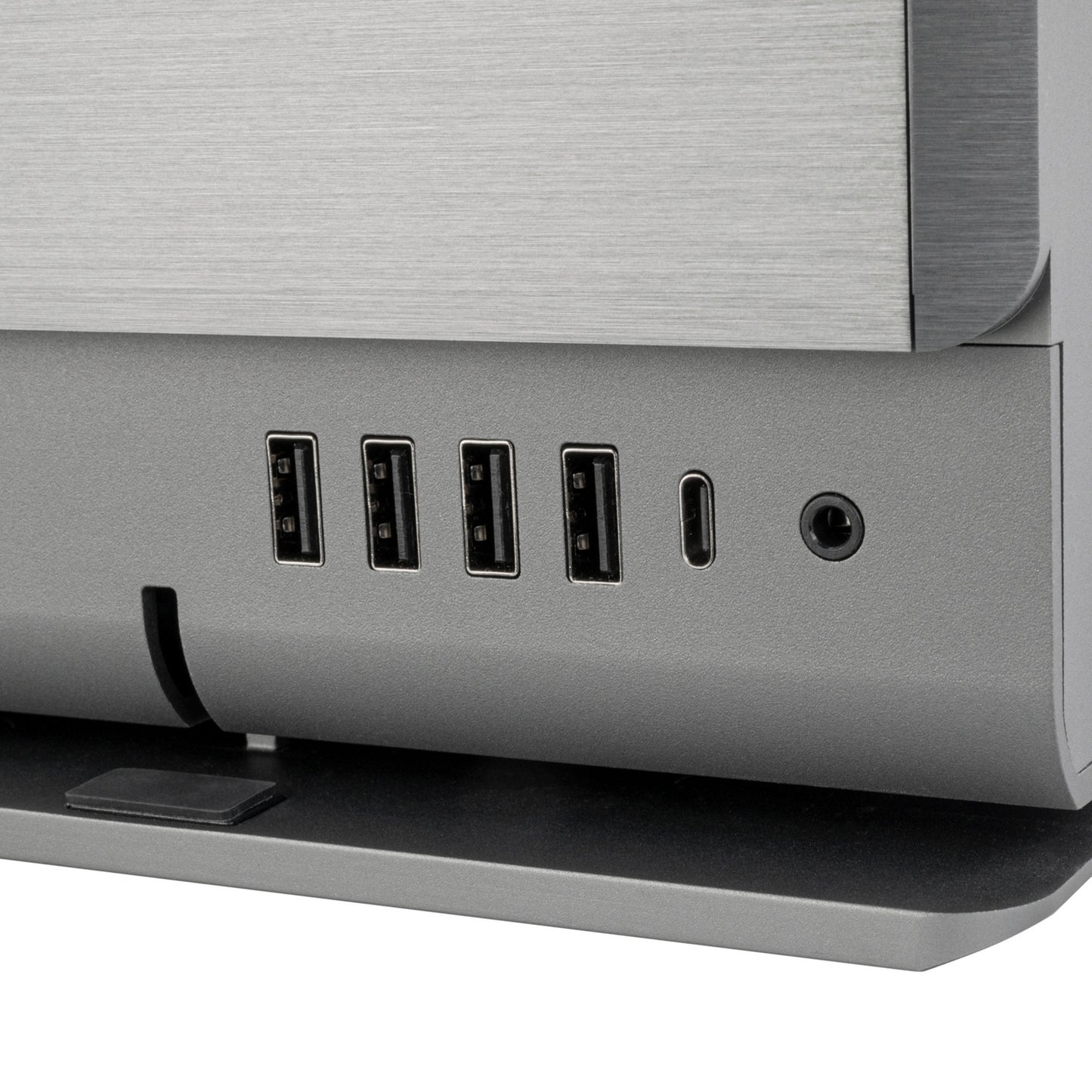 Silverstone crown 04 htpc behuizing (donkergrijs | 4x usb-a | 1x usb-c)
