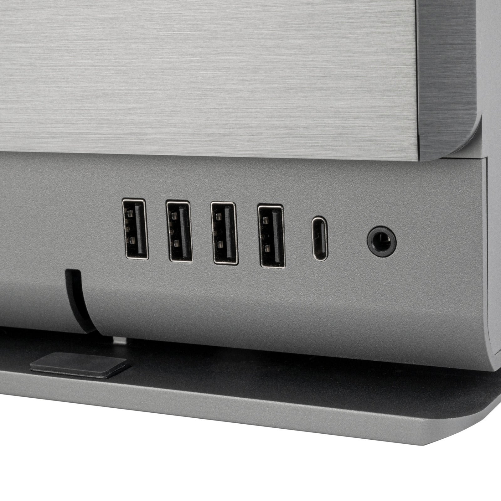 Silverstone crown 04 htpc behuizing (donkergrijs | 4x usb-a | 1x usb-c)