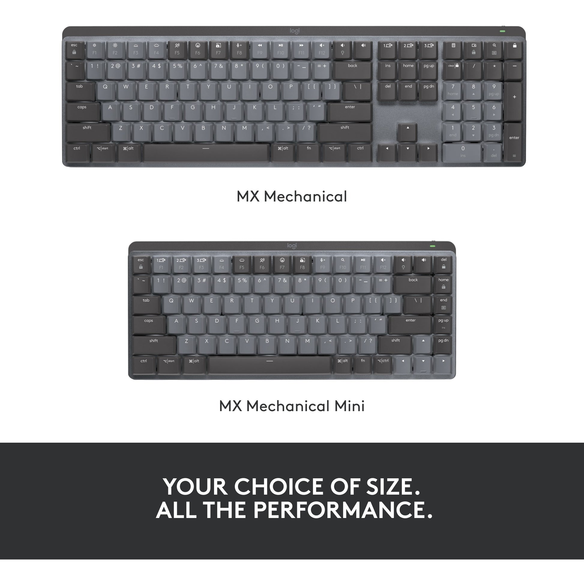 Logitech mx mechanical toetsenbord (zwart, us-international lay-out (qwerty), 100%, bluetooth)
