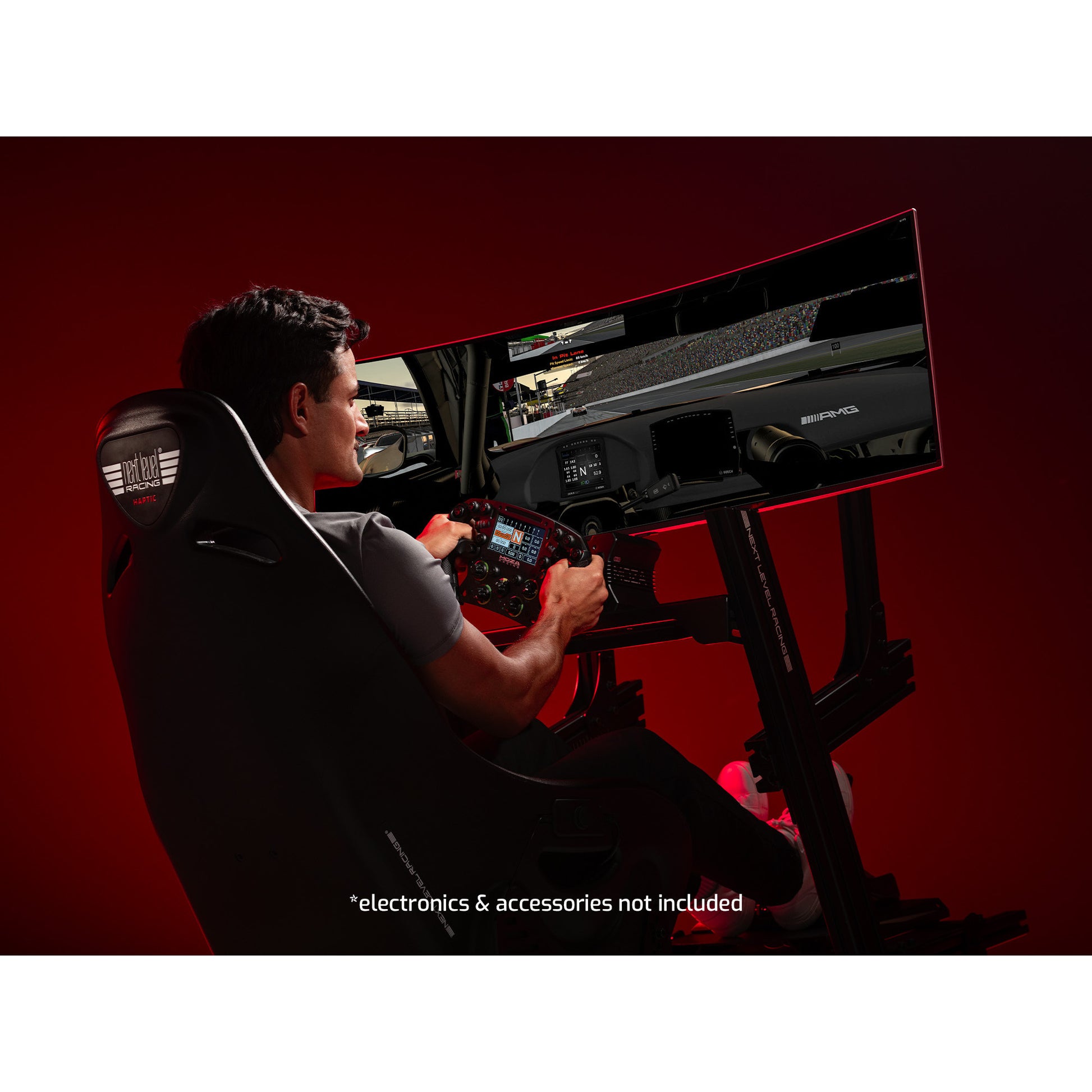 Next level racing es1 haptic feedback simracingstoel racestoel (zwart)