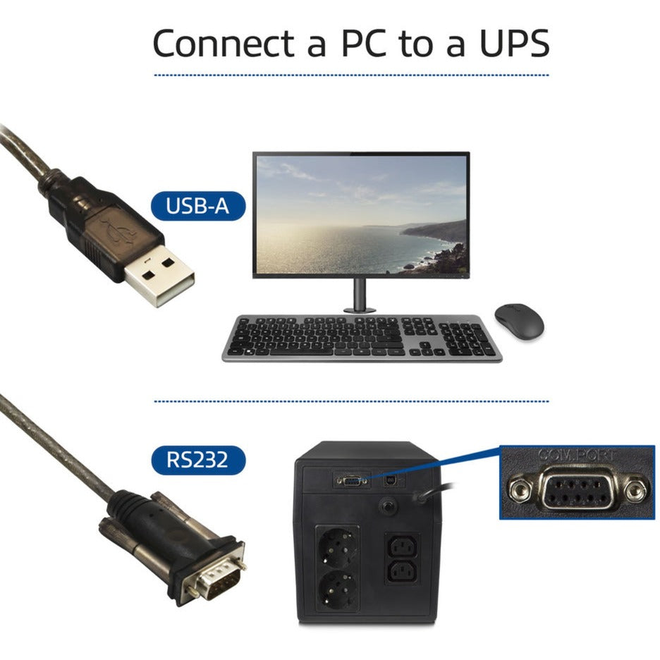 Act connectivity usb naar serieel converter (basic version) adapter (zwart)