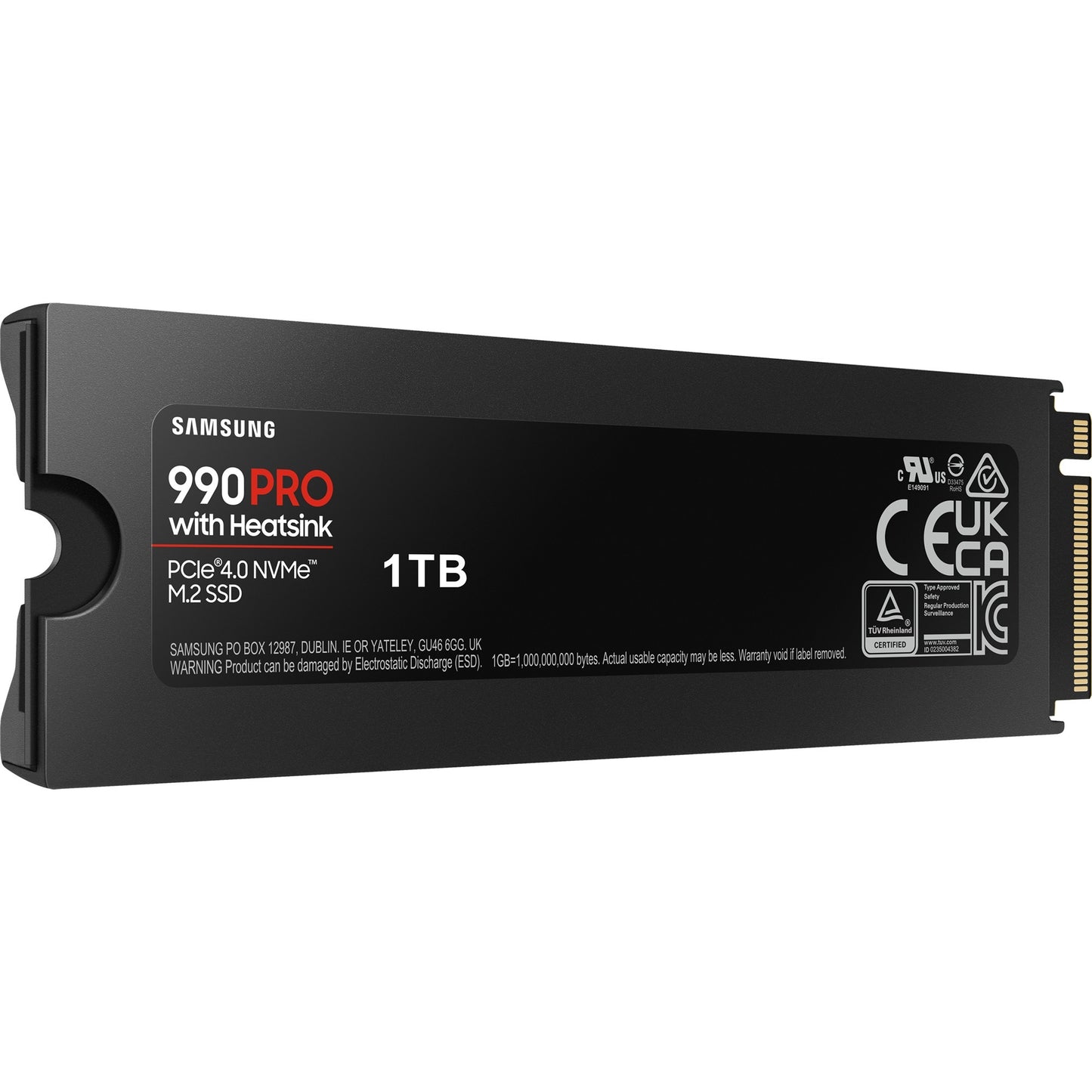 Samsung 990 pro heatsink 1 tb ssd (pcie 4.0 x4, nvme 2, m.2 2280, rgb leds)