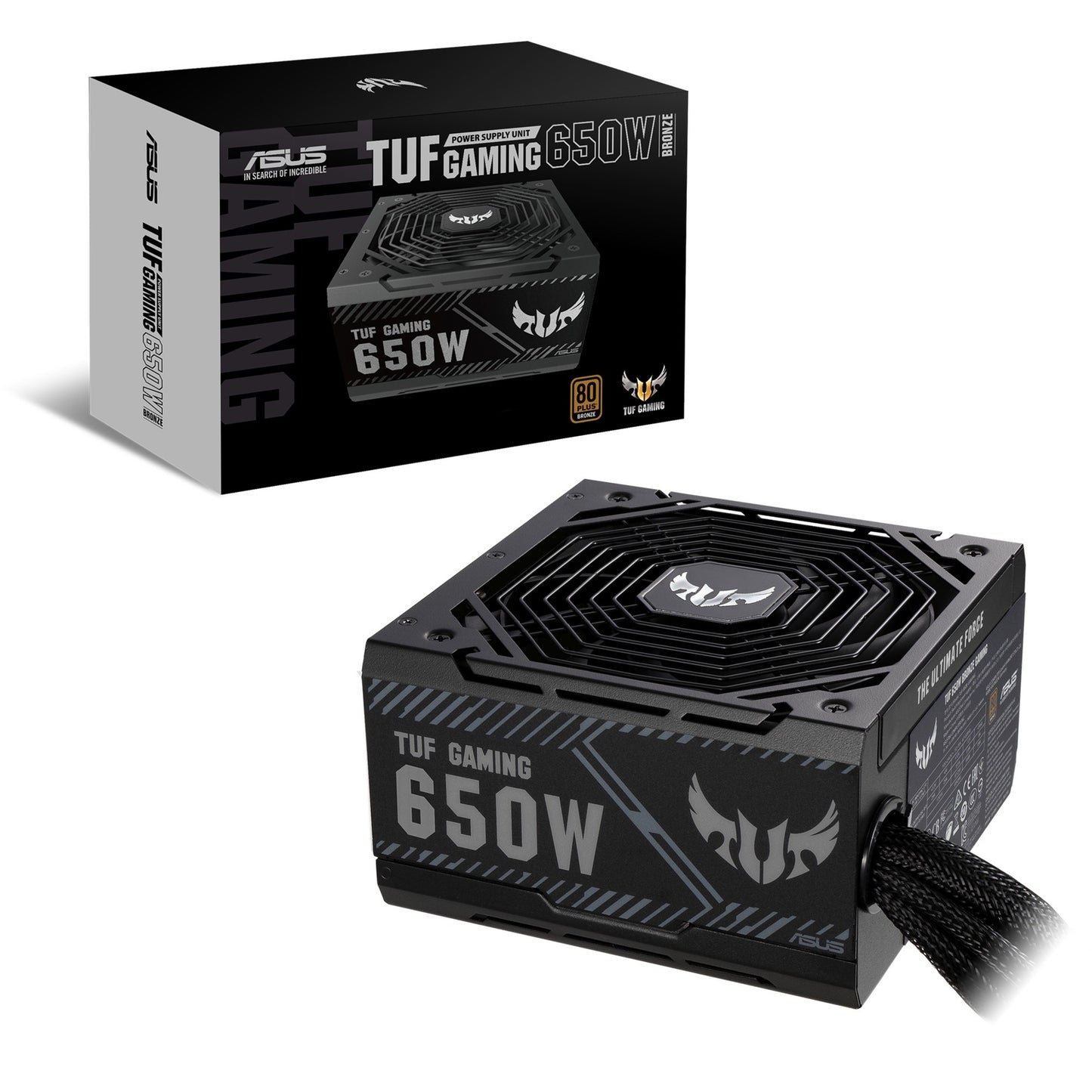 Asus tuf gaming 650b 650 watt voeding (zwart, 4x pcie)