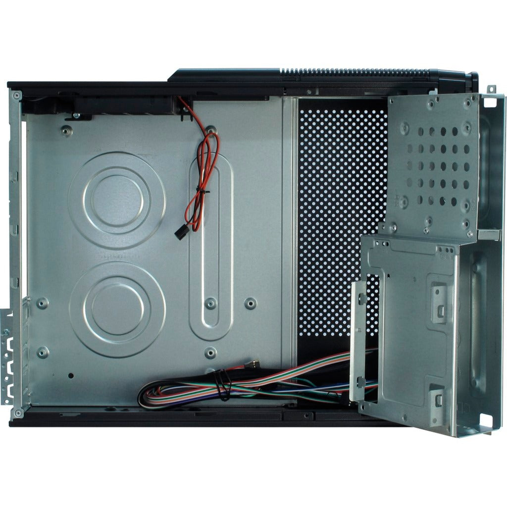 Inter-tech it-607 mini tower behuizing (zwart | 2x usb-a)