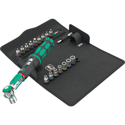Wera safe-torque a 1 shk set 1 draaimomentsleutel (zwart groen, 1 4 vierkant, 2-12 nm, 20‑delig)