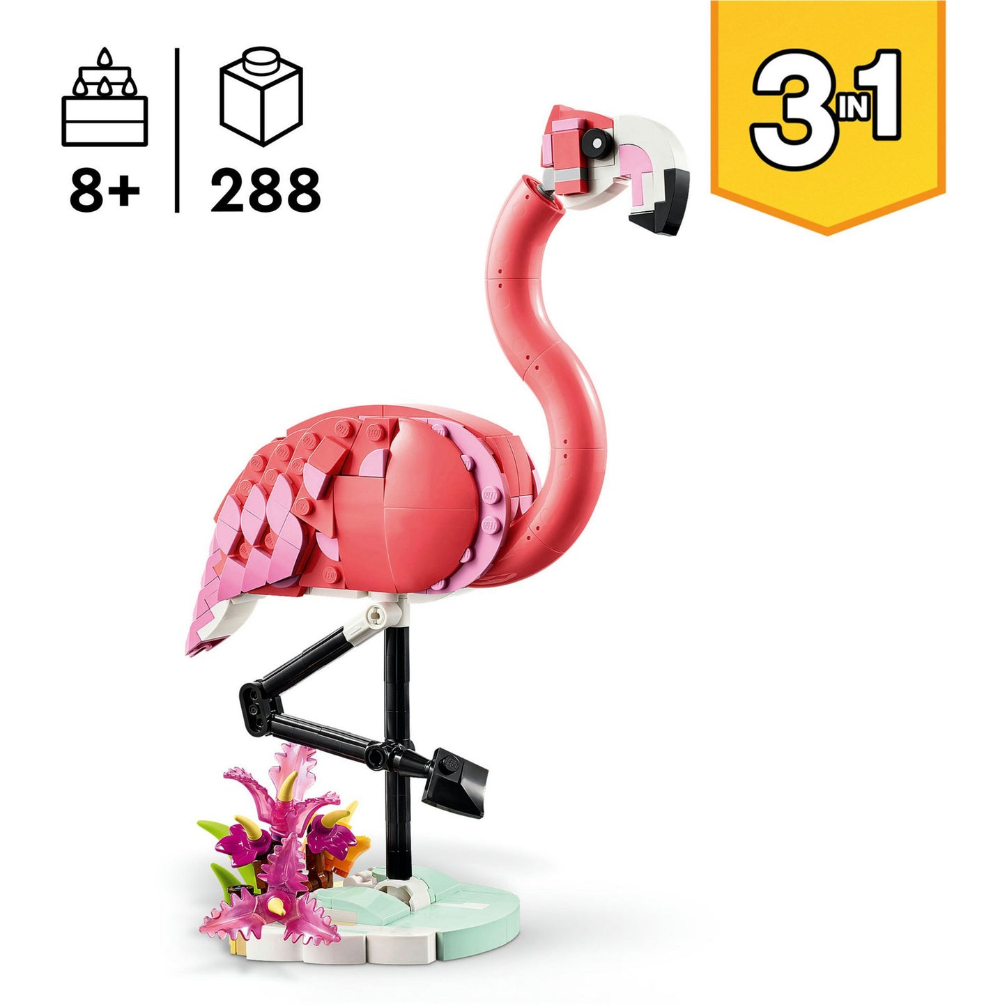 Lego ® creator 3in1 wilde dieren: roze flamingo set - 31170