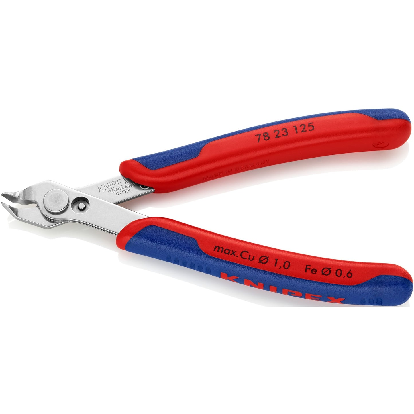 Knipex electronic super knips 78 23 125 elektronica-tang (rood blauw)