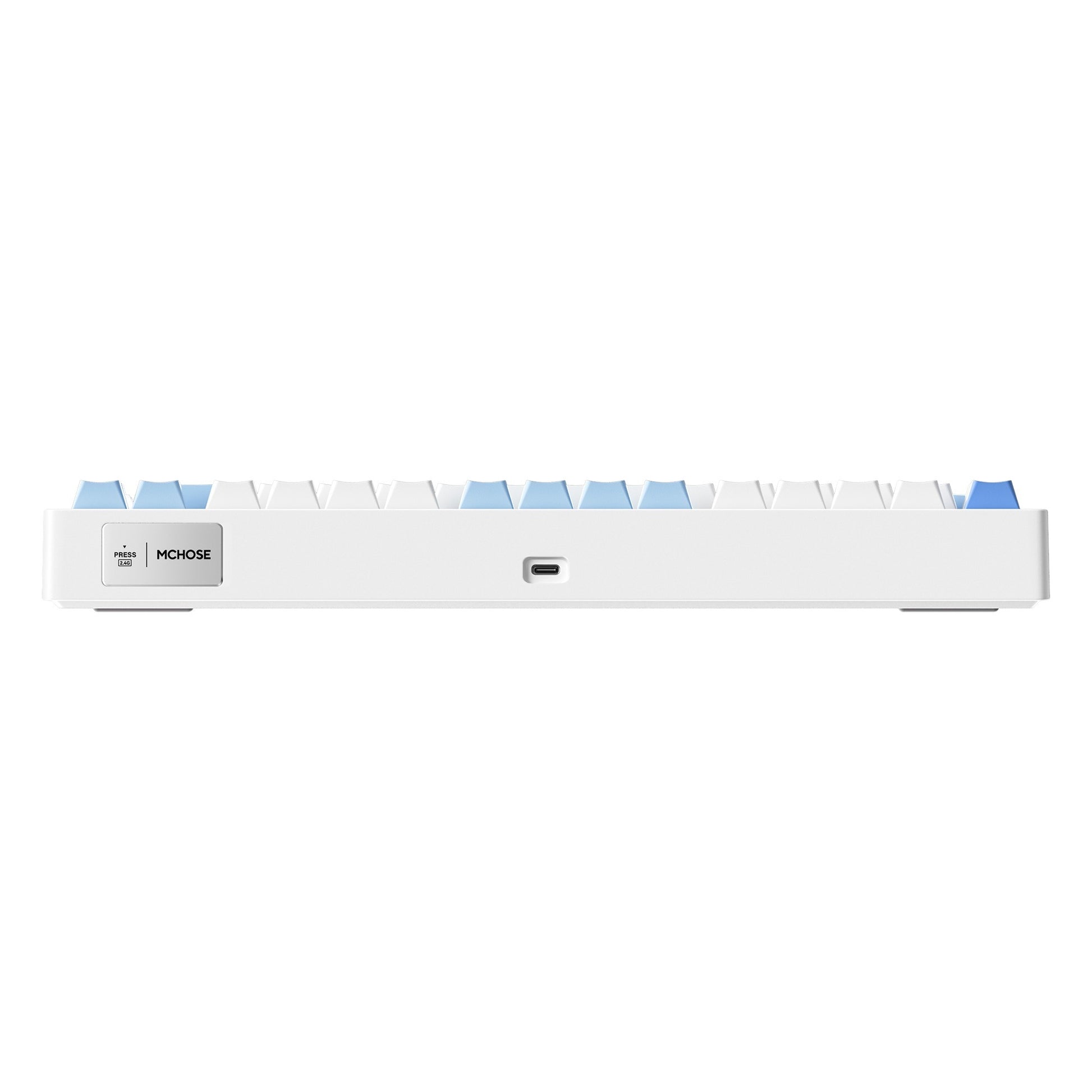 Mchose g75 pro tri-mode gasket structuur mechanisch gaming toetsenbord (blauw, us lay-out, ktt cabbage tofu v2, 75%, rgb, hot swap, pbt double-shot, 2.4 ghz usb-c bluetooth)