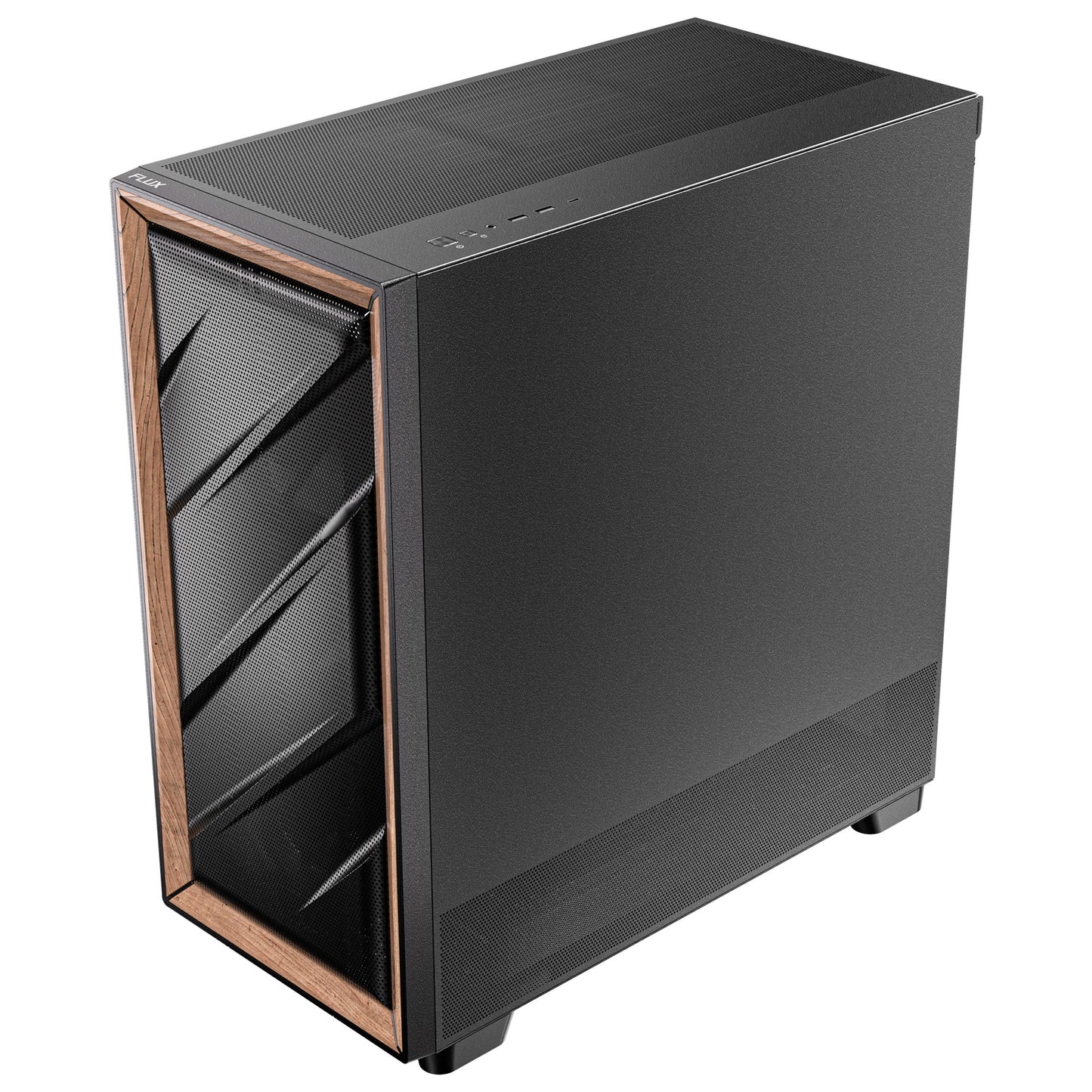 Antec flux midi tower behuizing (zwart | 2x usb-a | 1x usb-c | tempered glass)