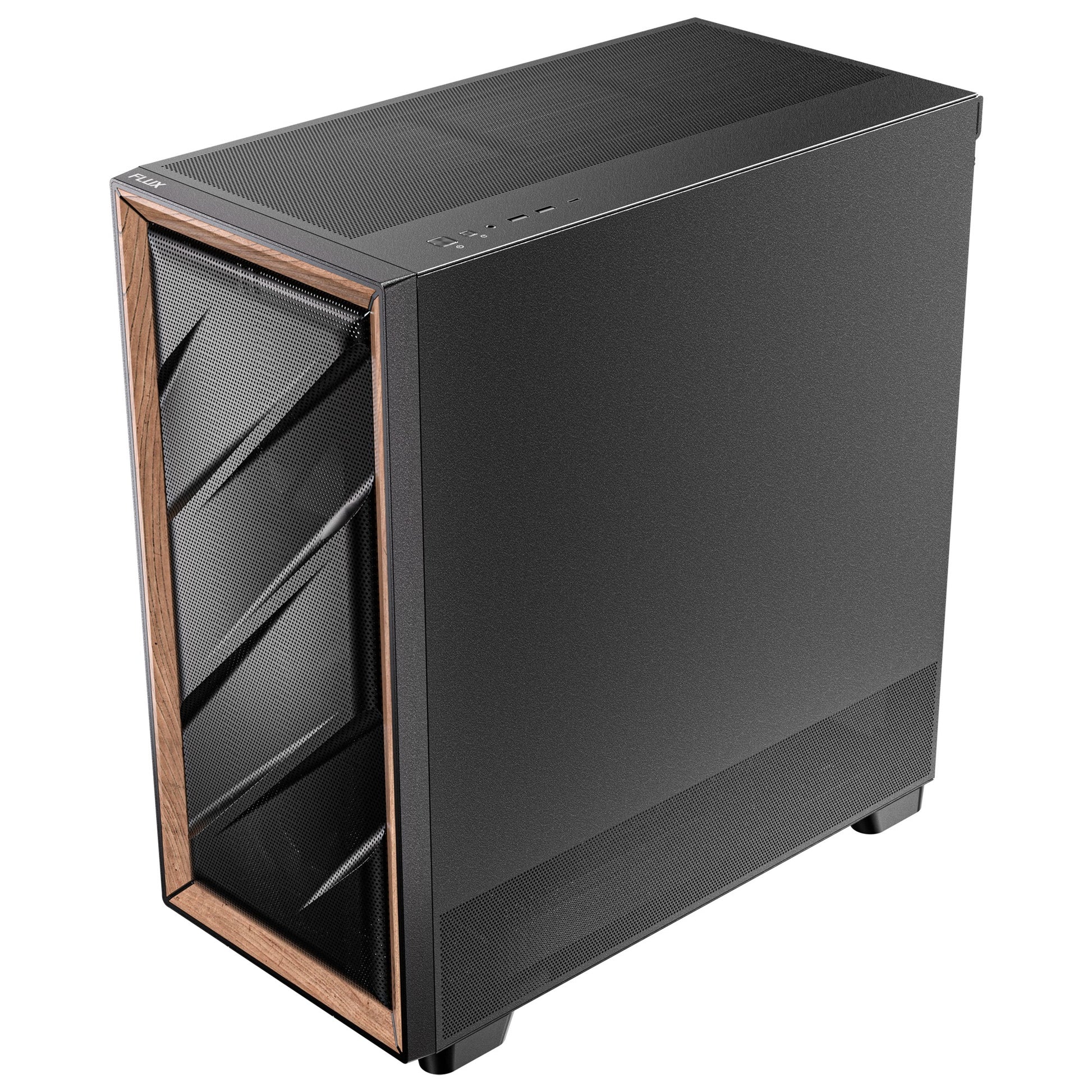 Antec flux midi tower behuizing (zwart | 2x usb-a | 1x usb-c | tempered glass)