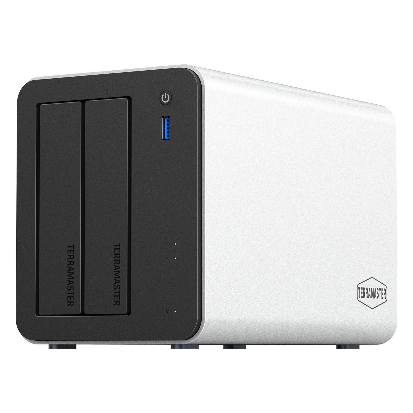 Terramaster f2-425 plus nas (wit, 2x 5gbe, hdmi, usb)