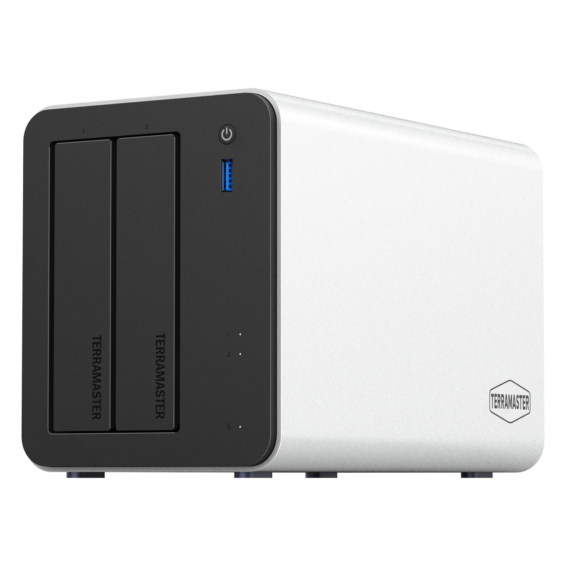 Terramaster f2-425 plus nas (wit, 2x 5gbe, hdmi, usb)