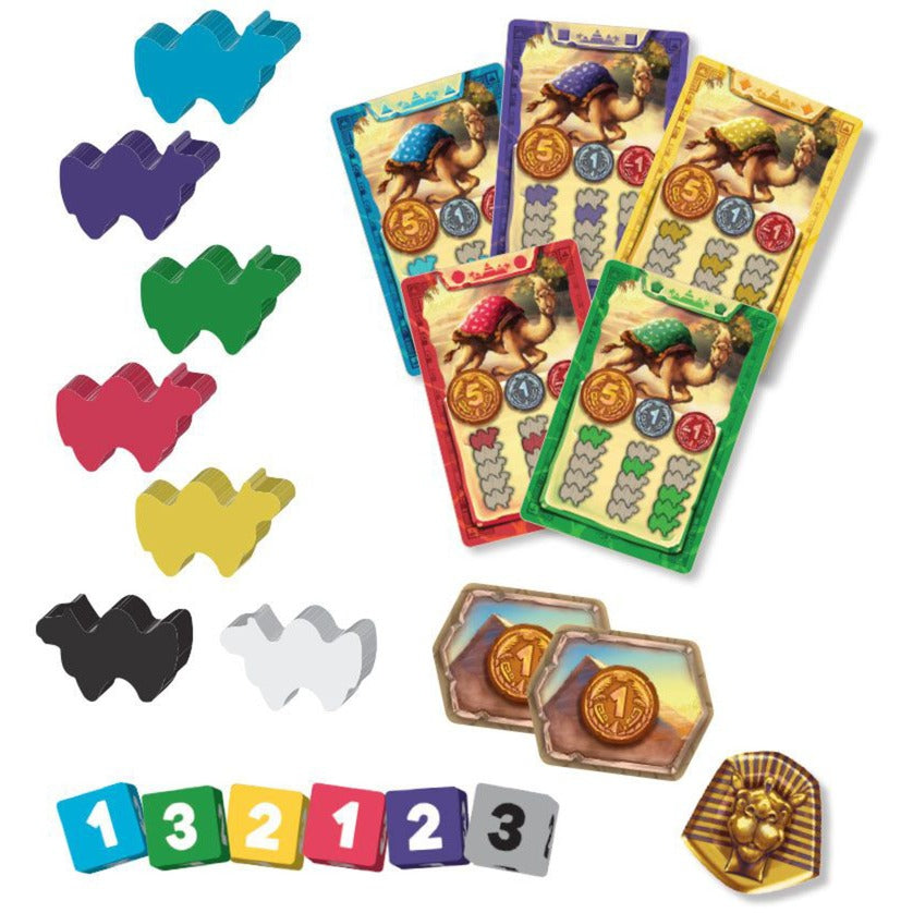 Asmodee eggertspiele camel up - bordspel kamelenrace - nieuwe editie met 3d palmboom