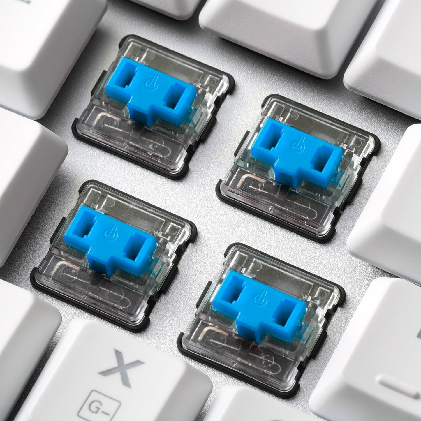 Sharkoon purewriter rgb mechanisch gaming toetsenbord (wit, us lay-out (qwerty), kailh choc low profile blue, 100%, rgb leds)
