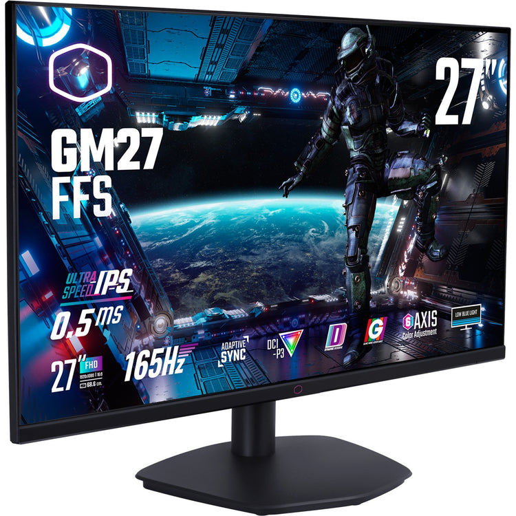 Cooler master gm27-ffs 27 gaming monitor (zwart, 2x hdmi, 2x displayport, free-sync, g-sync, 165 hz)