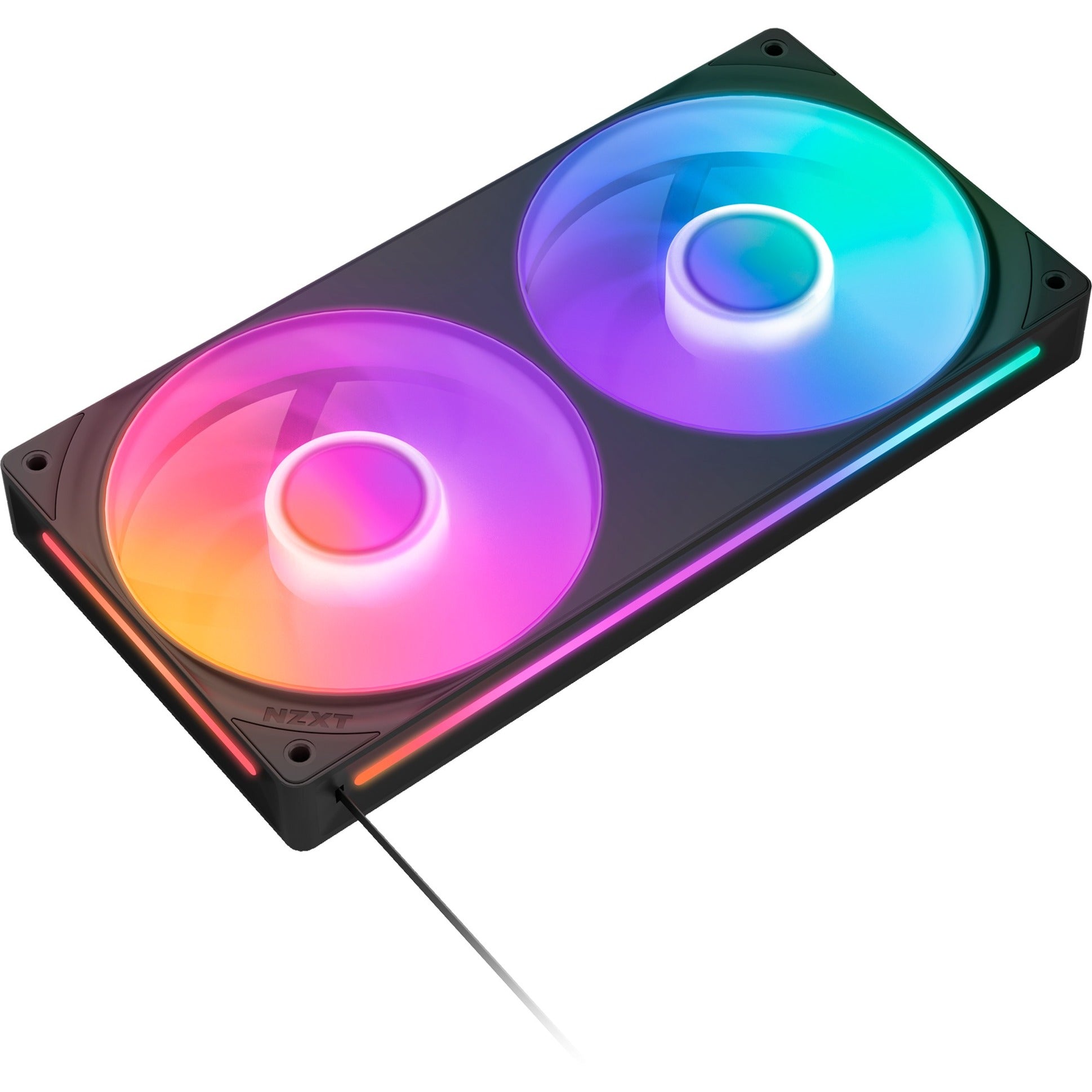 Nzxt f240 rgb core case fans (zwart, 2 stuks, 240 x 120 x 26 mm)