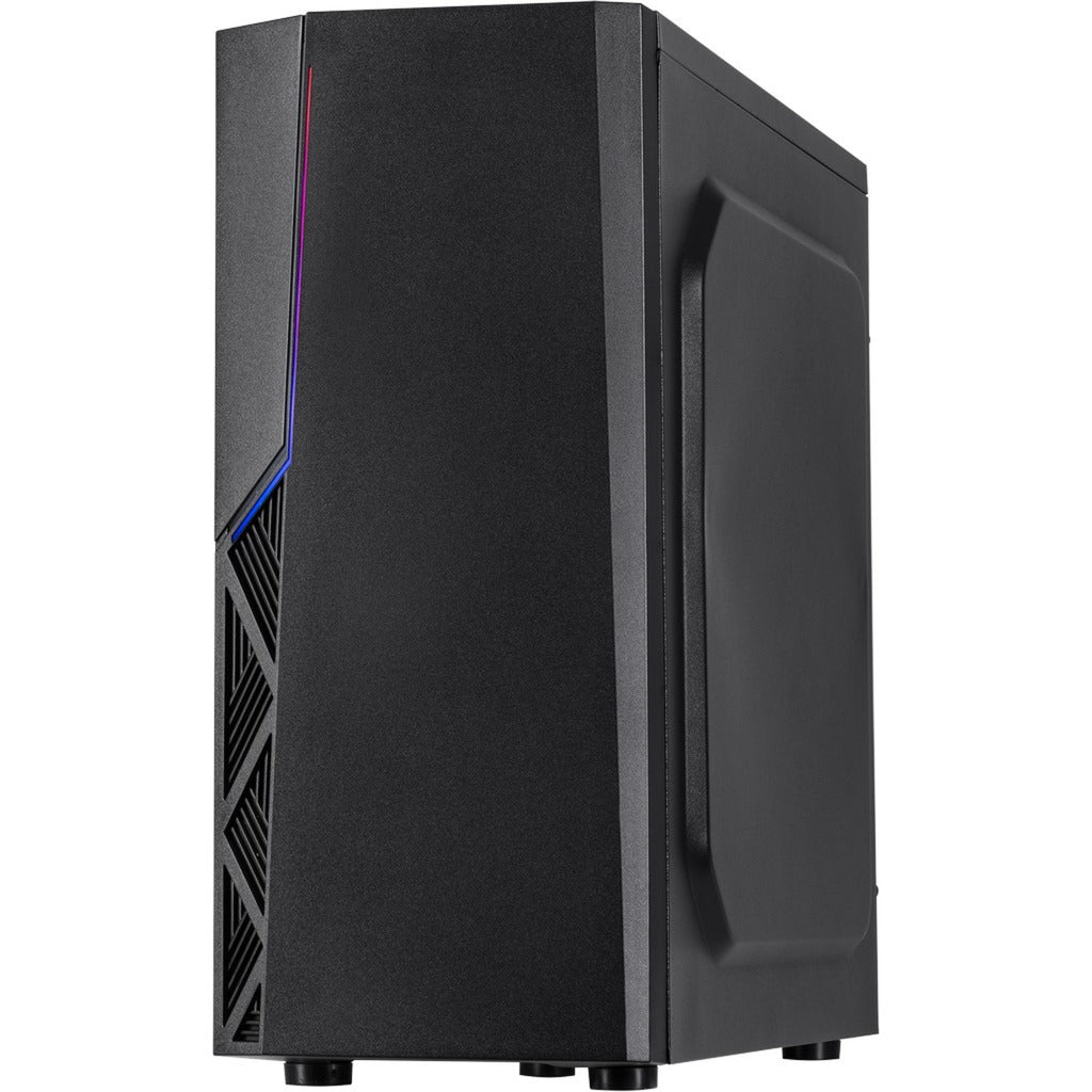 Inter-tech b-02 rgb midi tower behuizing (zwart | 3x usb-a | rgb | window)