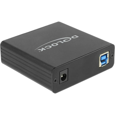 Delock usb 3.0 > 4x gigabit lan adapter (zwart, 80 centimeter)