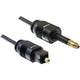 Delock toslink male -> toslink mini 3.5mm, 2m kabel (zwart, 82876)
