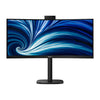 Philips 34b2u3600ch 34 curved ultrawide monitor (zwart, 2x hdmi, displayport, 3x usb-a, usb-b, usb-c, rj-45)