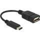 Delock usb-c 2.0 > usb-a adapter (zwart, 0,15 meter)