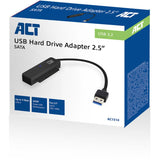 Act connectivity usb adapterkabel naar 2,5 sata hdd ssd (zwart, usb 3.2 (5 gbit s)) - afbeelding 4