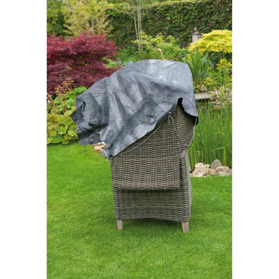Nature tuinmeubelafdekhoes voor gestapelde stoelen afdekking (grijs, 6031601)