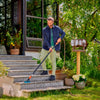 Gardena cleansystem steelborstel hard flex, borstel voor grotere, harde vlakken wasborstel (grijs turquoise, 18814-20)