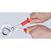 Knipex cobra vde hightech-waterpomptang 87 26 250 zweedse- waterpomp-tang (rood geel, getande grijpvlakken, doorgestoken scharnier )