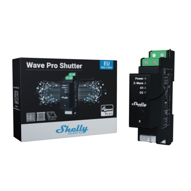 Shelly wave pro shutter schakelaar (zwart, z-wave s800)