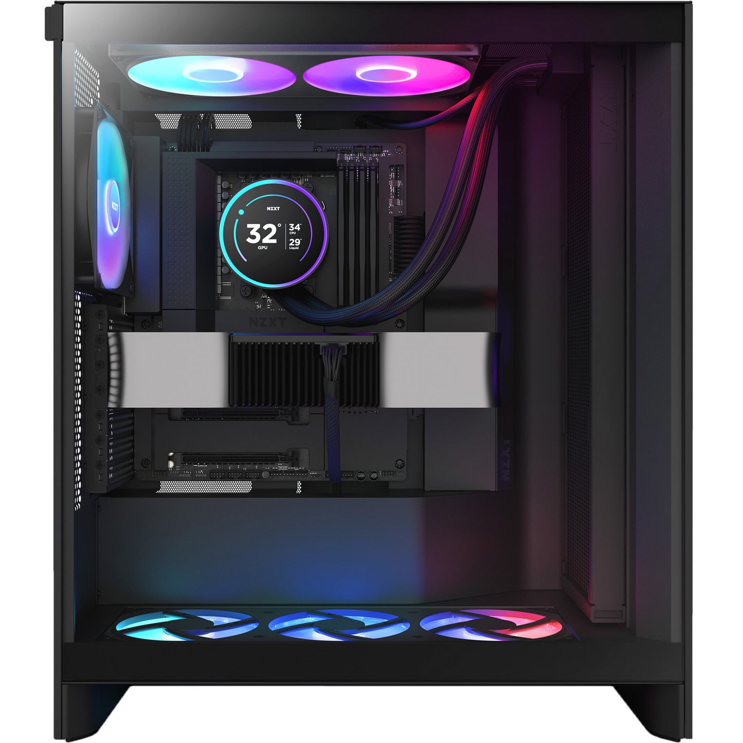 Nzxt kraken elite 420 rgb waterkoeling (zwart)