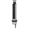 Brennenstuhl tower power stekkerdoos met usb stekkerdoos (zilver zwart)