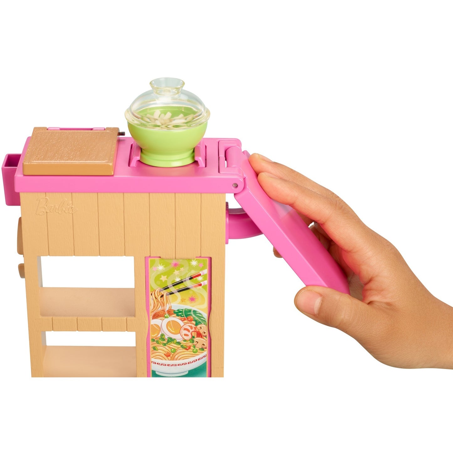 Barbie noodle bar speelset en pop
