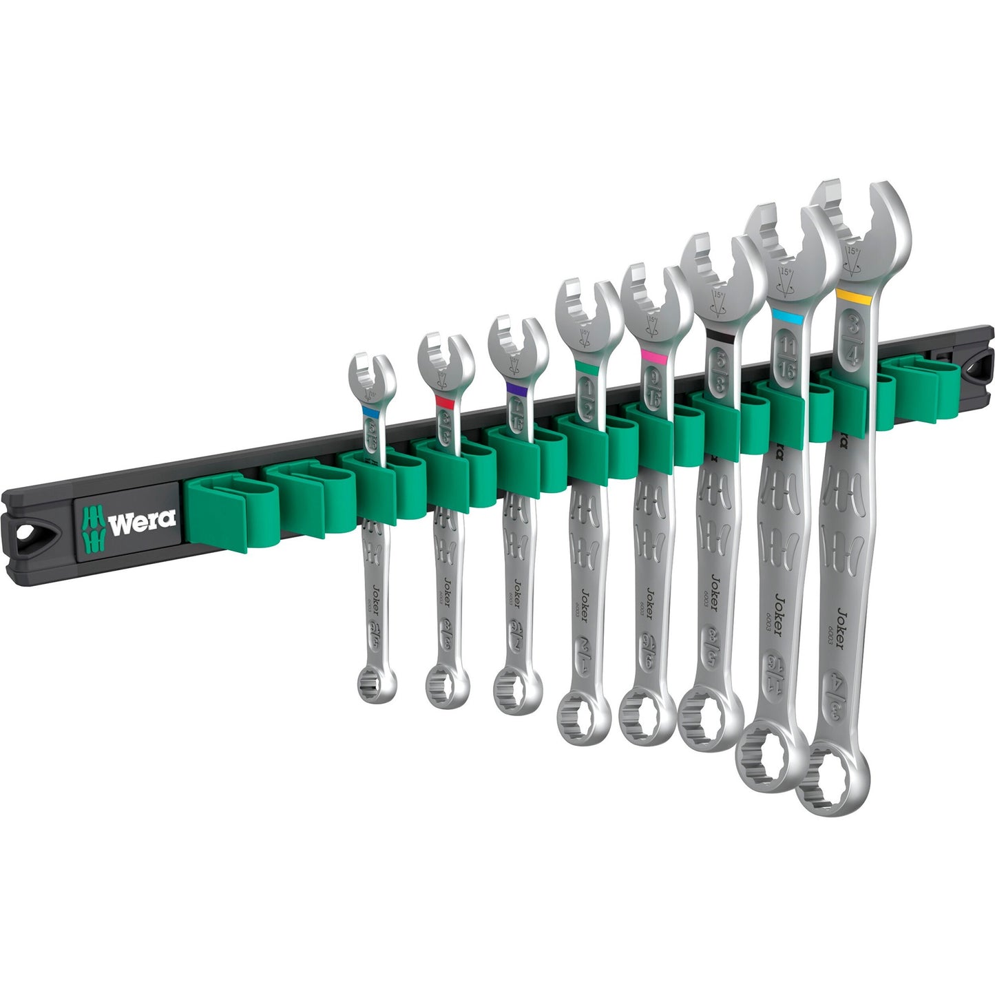 Wera 9642 magneetstrip 6003 joker imperial 1 ringsteeksleutelset moersleutel (inch, 8‑delig)