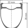 Dt swiss crc 1400 spline® 28 front wheel | 35mm