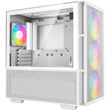 Deepcool ch560 midi tower behuizing (wit | 1x usb-a | 1x usb-c | rgb | tempered glass) - afbeelding 1