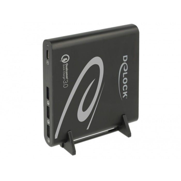 Delock usb oplader 1x usb type-c + 3x usb type-a (zwart)