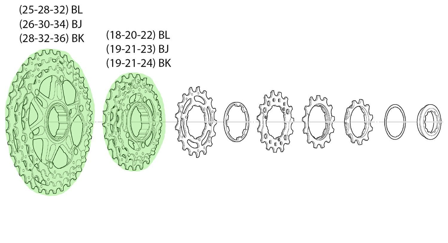 Shimano sprocket unit for cs-m771-10