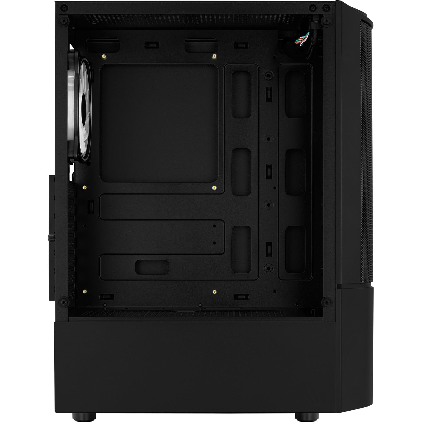 Aerocool quantum mesh v3 midi tower behuizing (zwart grijs | 3x usb-a | rgb | window)