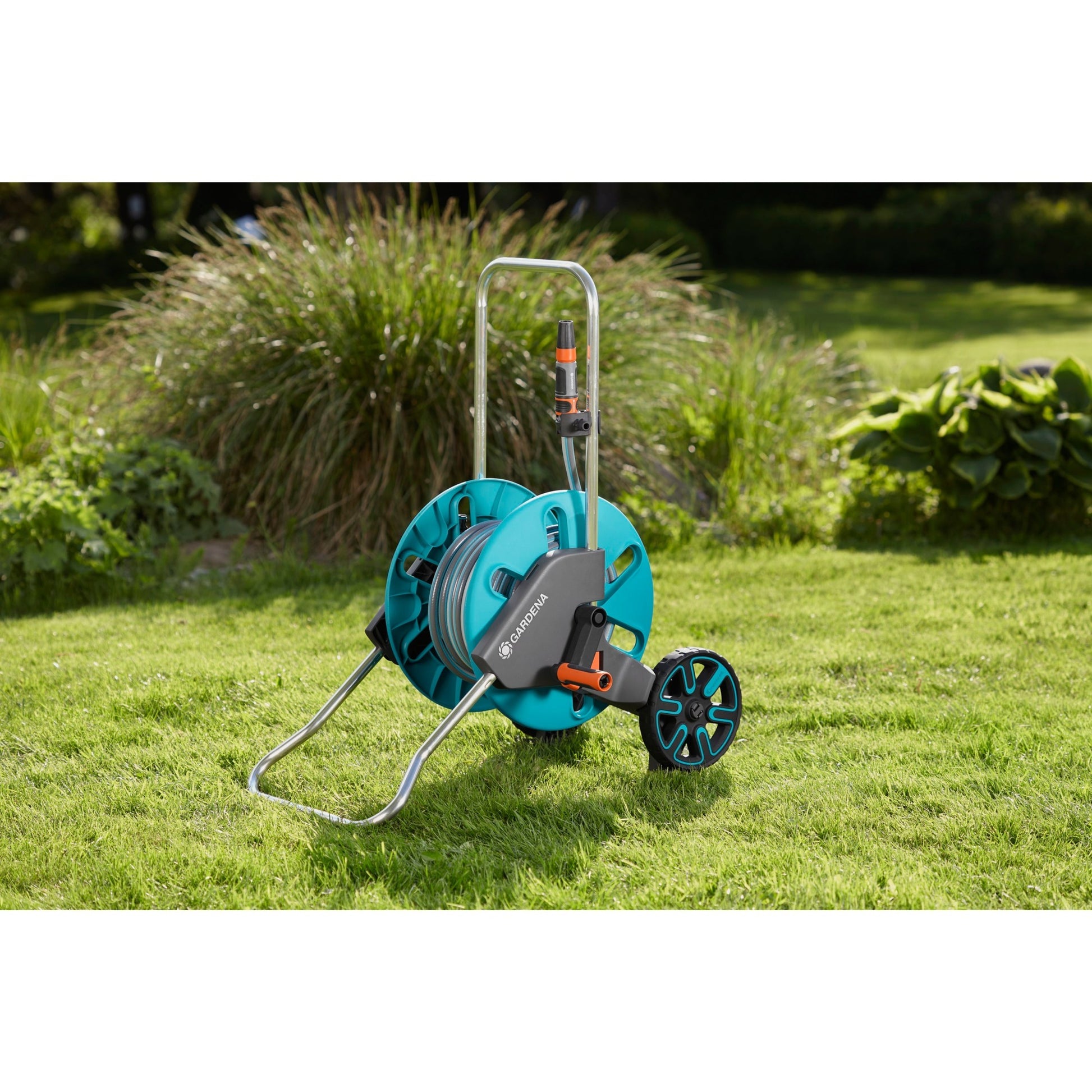 Gardena slangenwagen aquaroll m set (turquoise grijs, 18513-20)